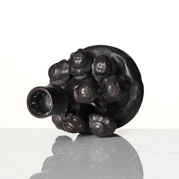 Kina Björklund, a glazed ceramic candlestick. Gustavsberg, Sweden 2000s.