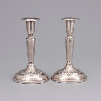 LJUSSTAKAR, 3 par, silver, bla Mema, 1930-90-tal.