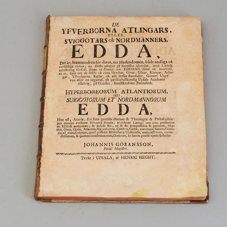 A BOOK, Johan Göransson, Uppsala 1746.