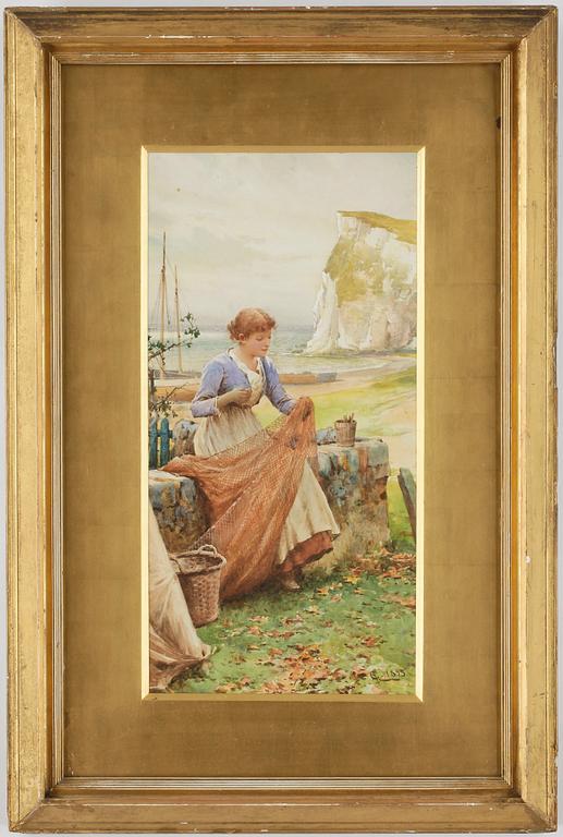 ALFRED AUGUSTUS II GLENDENING (STORBRITANNIEN), akvarell, sign AG (i monogram) samt daterad 1895.