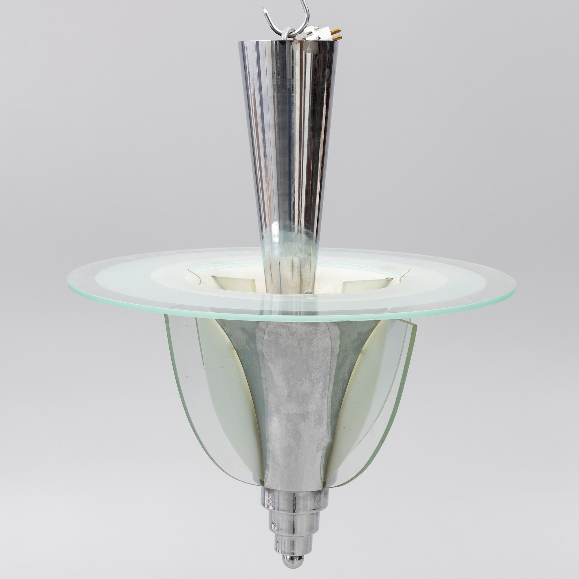 Henri Petitot, attributed to, ceiling lamp, France, Art Deco, 1930s.