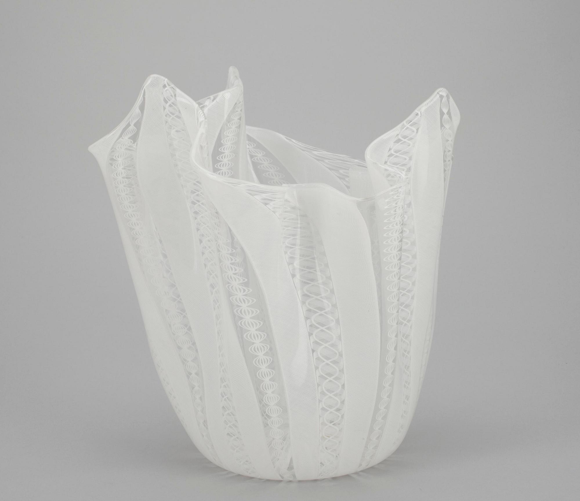 NÄSDUKSSKÅL, glas, "Fazzoletto", Fulvio Bianconi och Paolo Venini, Venini, Murano, Italien, 1900-talet senare hälft.