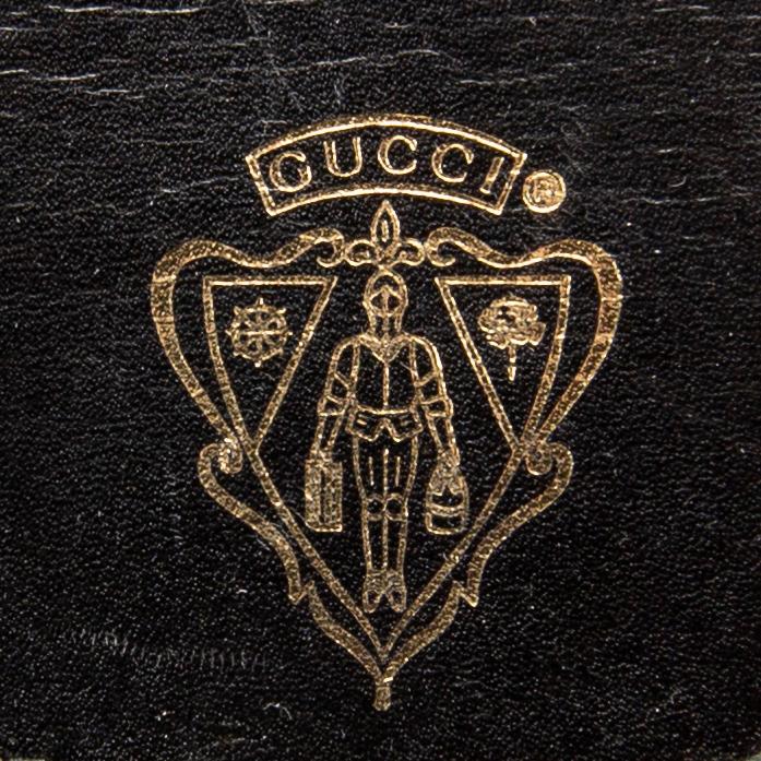 GUCCI, väska, "Black diamante velvet and leather stirrup Top- handle bag".