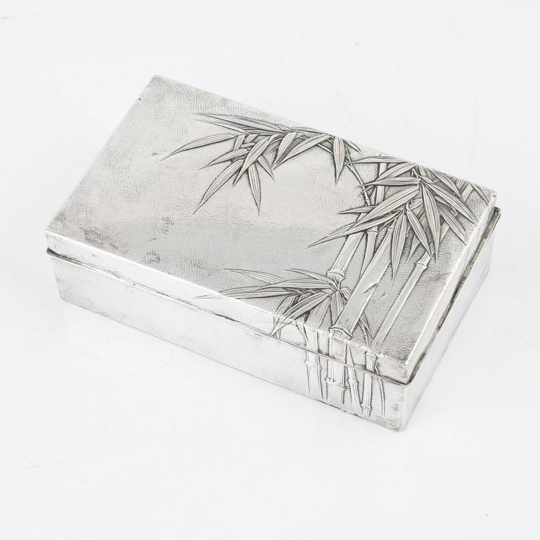 A Japanese Sterling Silver Box, mark of Miyamoto Shoko, Tokyo.