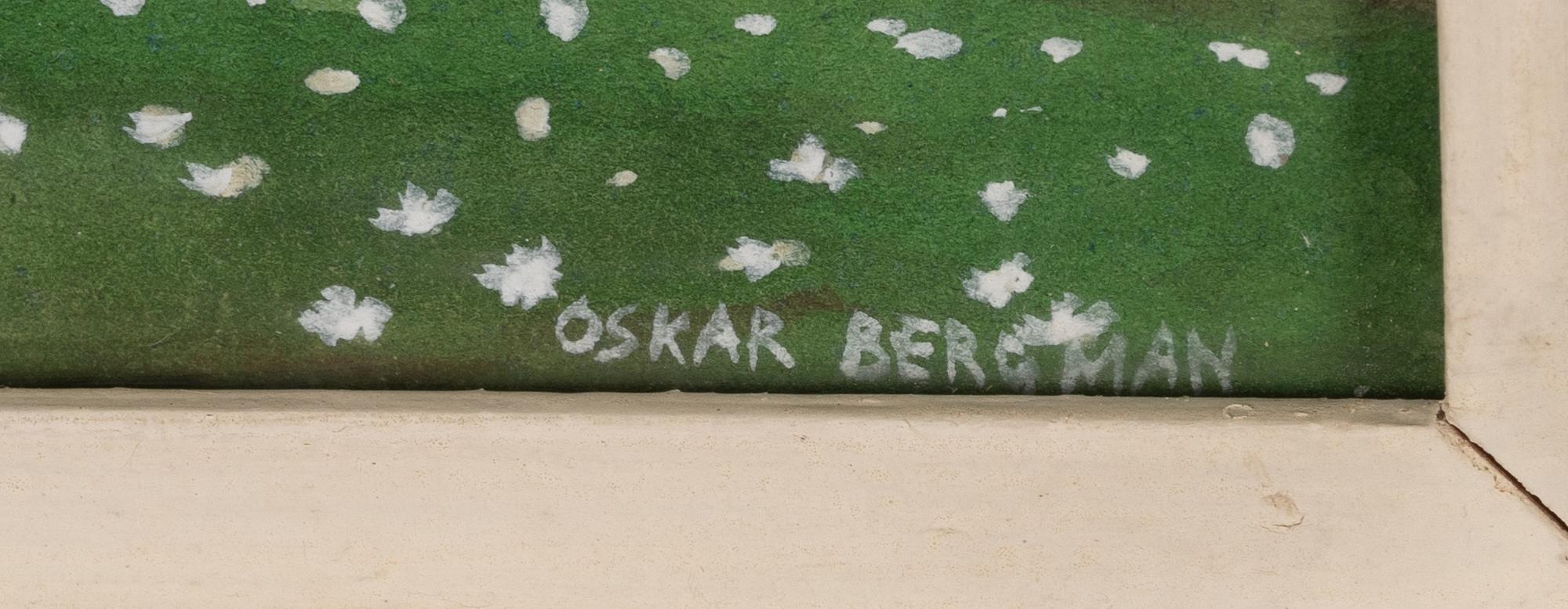 Oskar Bergman, Vårlandskap med björkar.