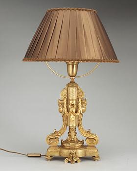 A French late 19th Century table lamp stamped "Picard".