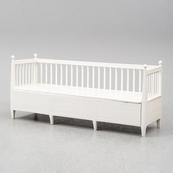 A late gustavian sofa, around 1800.