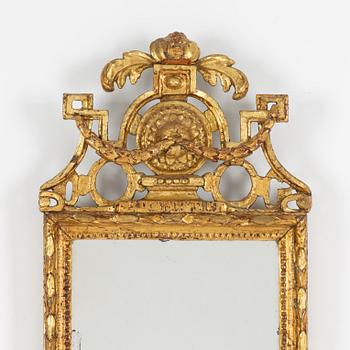 A Louis XVI mirror, presumably Denmark, late 18th century.