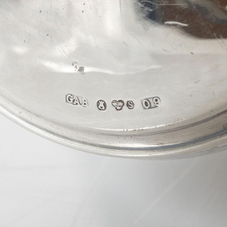 A pair of silver candlesticks, GAB, Stockholm, 1964.