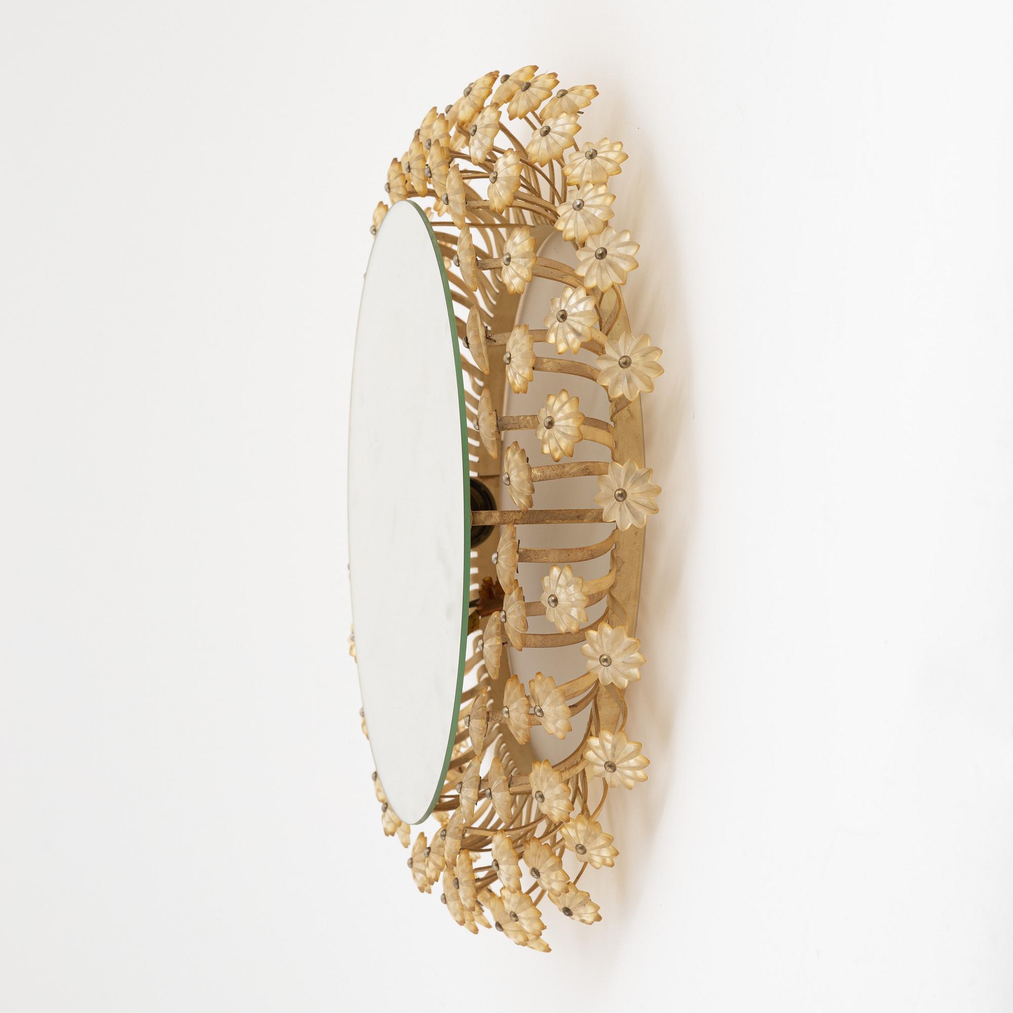 Emil Stejnar, attributed to. A wall light with mirror.