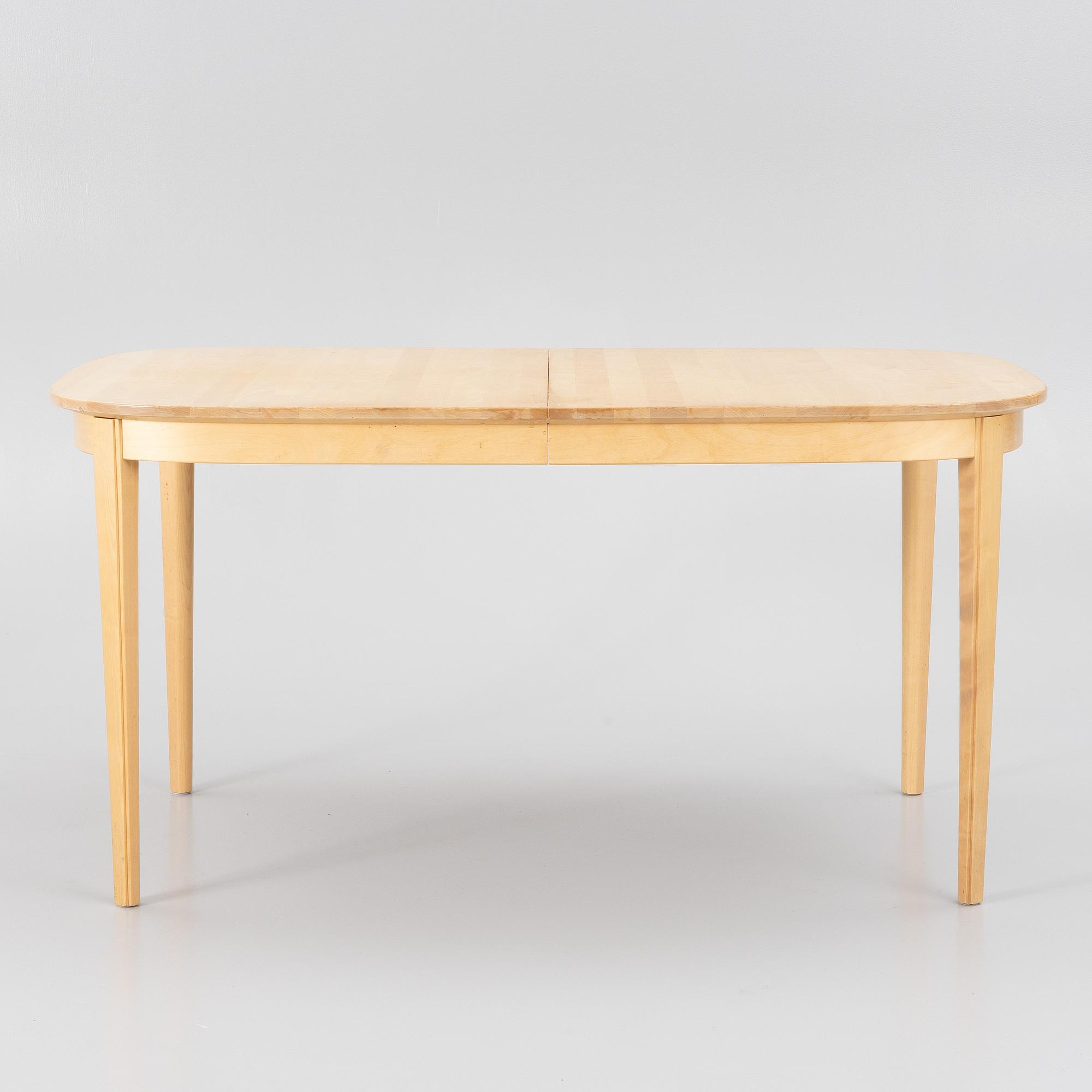 Carl Malmsten, matbord med 4 stol."Vardags", Stolab, 1999.