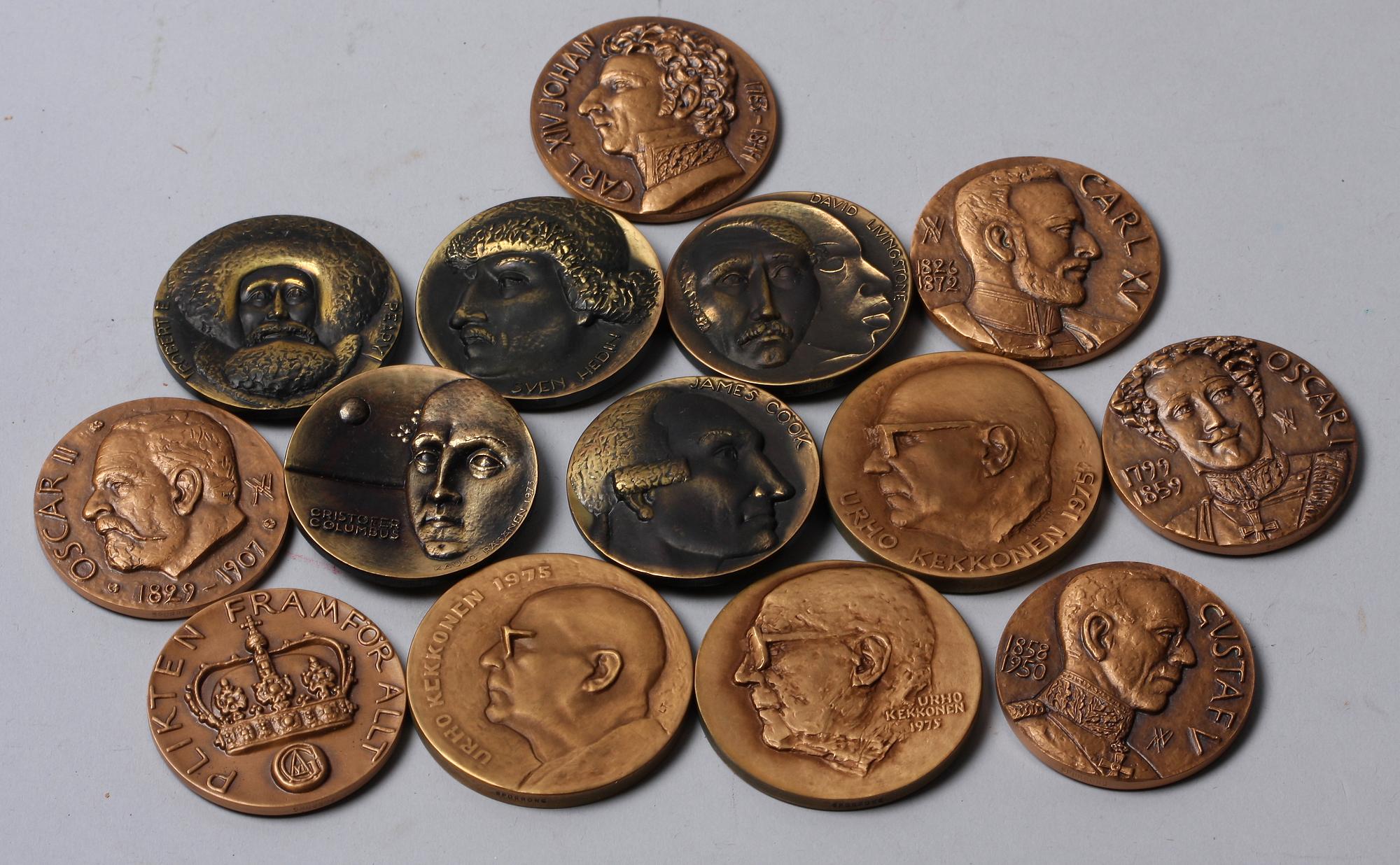 PARTI MEDALJER, ca 50 st. Sverige och Finland.