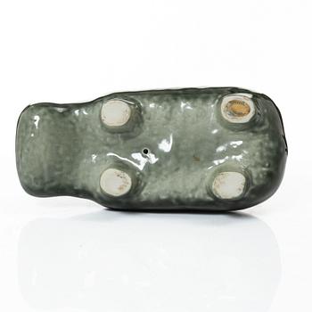 Lisa Larson, figurin, stengods, "Flodhäst" ur serien "Stora zoo", Gustavsberg.