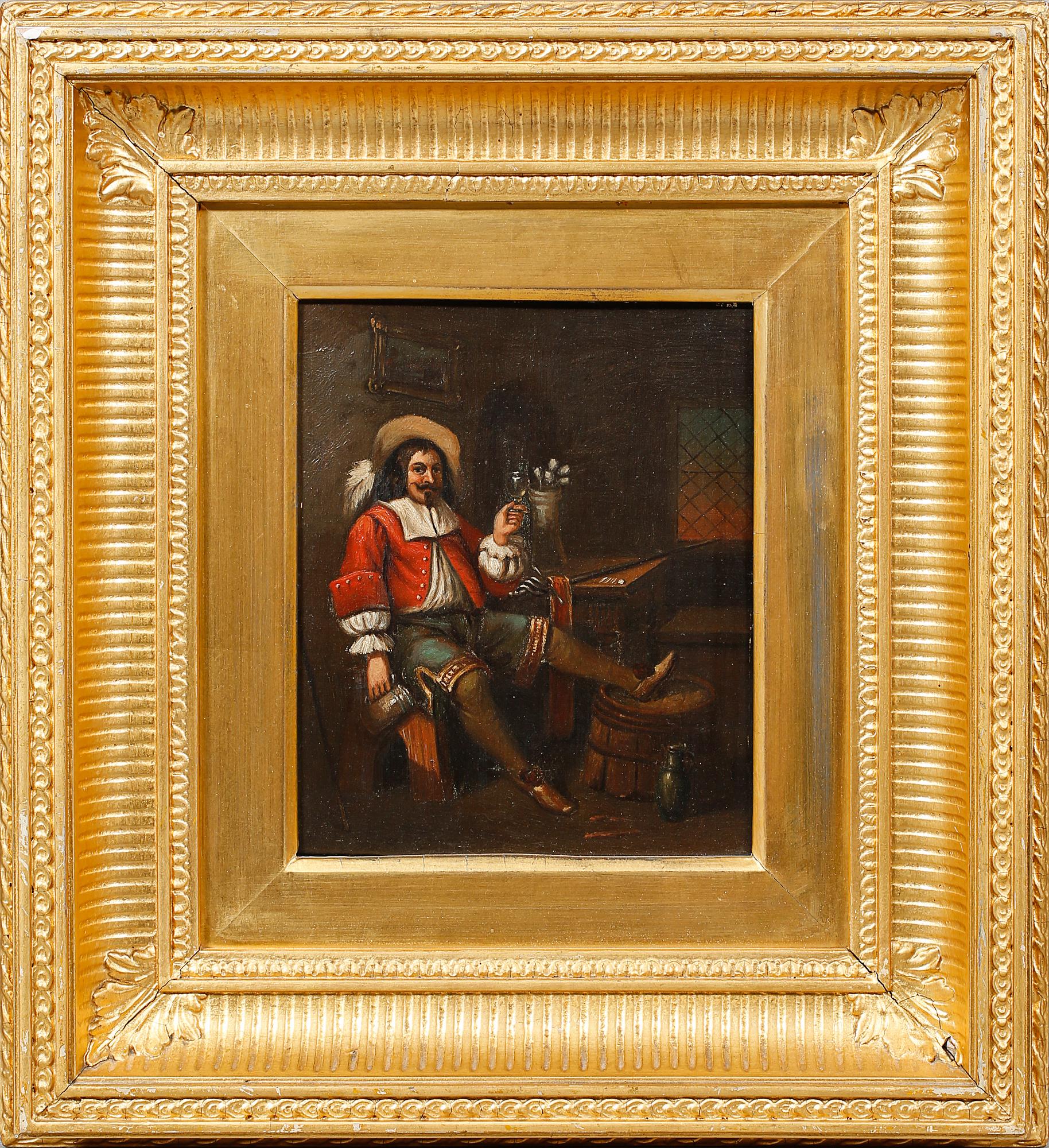 OKÄND KONSTNÄR, olja på duk, osignerad, 1800-tal.