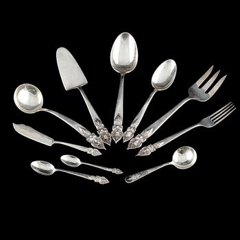 BESTICKSERVIS, 64 delar, silver, 1900-talets andra hälft, total vikt ca 1445 g.