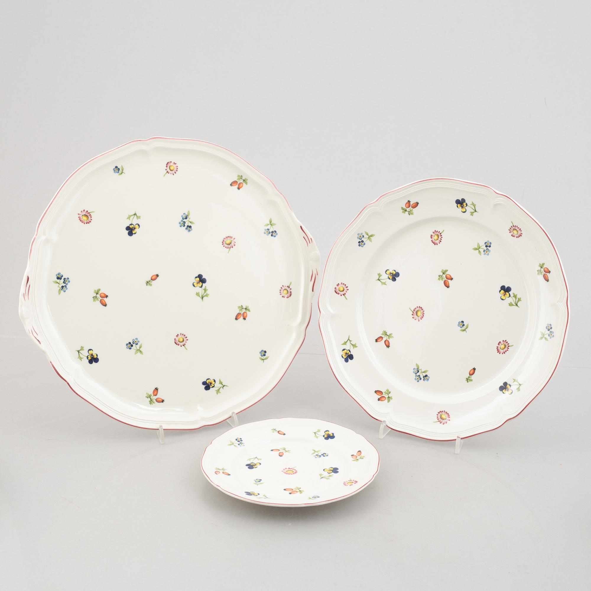 Service parts, 72 pieces, porcelain, "Petite fleur", Villeroy & Boch, 20th/21st century.