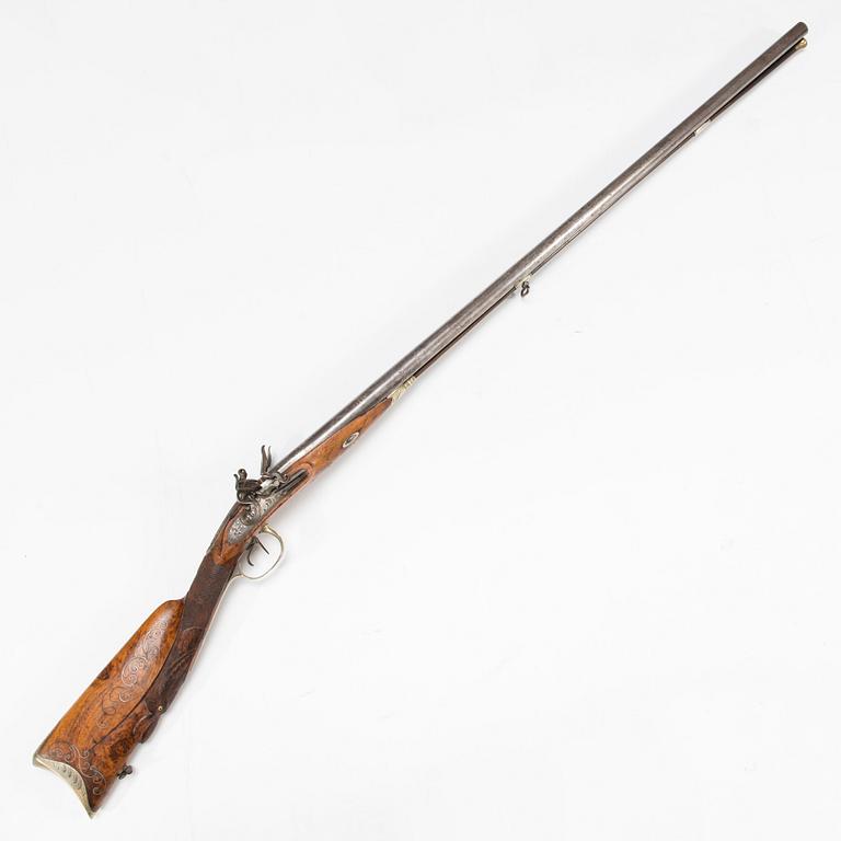 A late 18th Century flintlock shotgun.