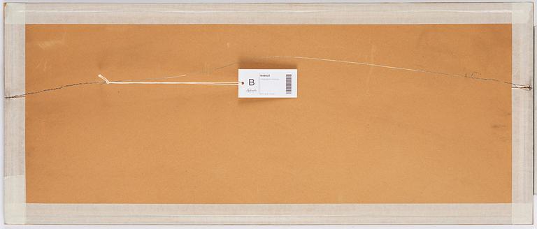 Inramat broderi (Bocha), antik, silke och metall, Osmanska riket, ca 63 x 33 cm, (with the frame 94 x 39 cm).