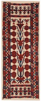 TÄLTBAND, FRAGMENT, antikt Turkmenskt, Tsarryssland, ca 102,5 x 39 cm. Monterat (med montering 107x42 cm).