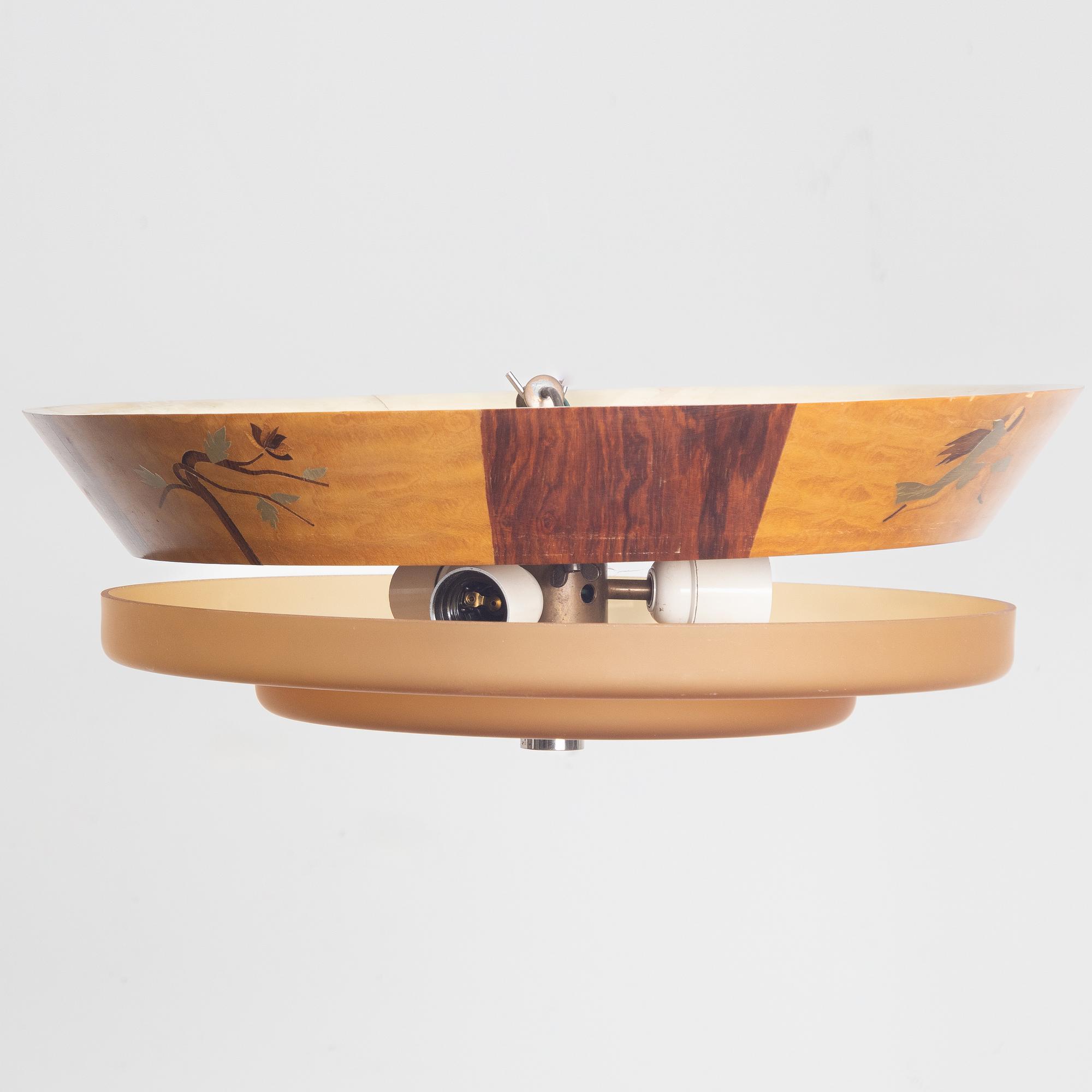 Ceiling light, Mjölby Intarsia, 1930s.