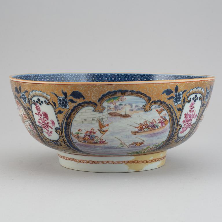 Bålskål, kompaniporslin. Qingdynastin, Qianlong (1736-95).