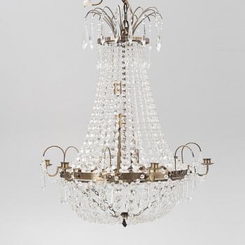 A Gustavian style chandelier, late 20th century.