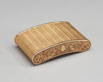 A Swiss 19th century gold snuff-box.