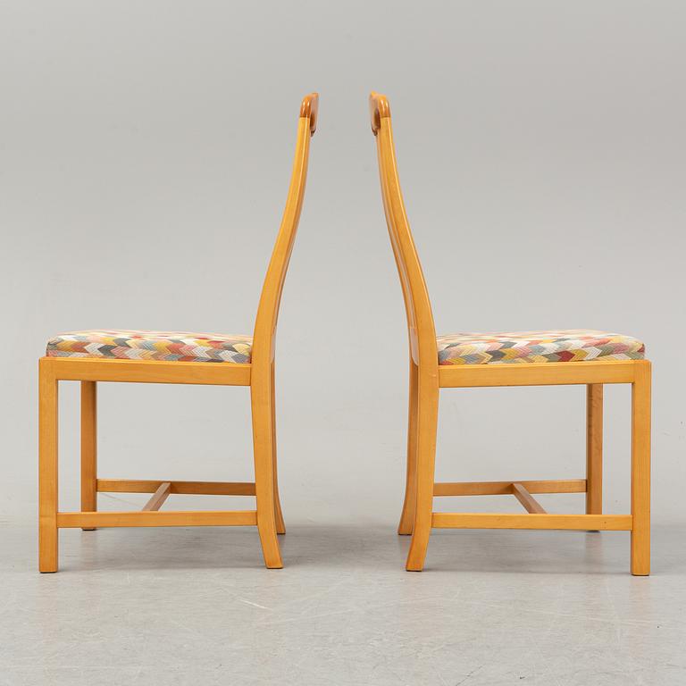 A Carl Malmsten 9-peice "Ambassaör" birch dining suite. Åfors Möbelfabrik.