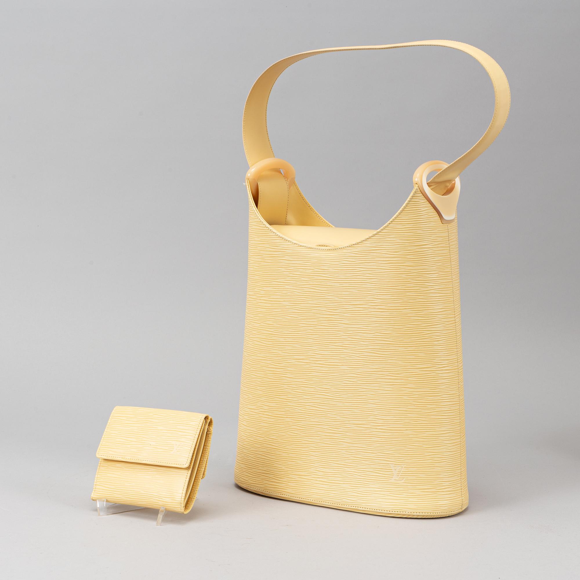 Louis Vuitton, 'Verseau Vanilla Epi leather bag' and wallet.