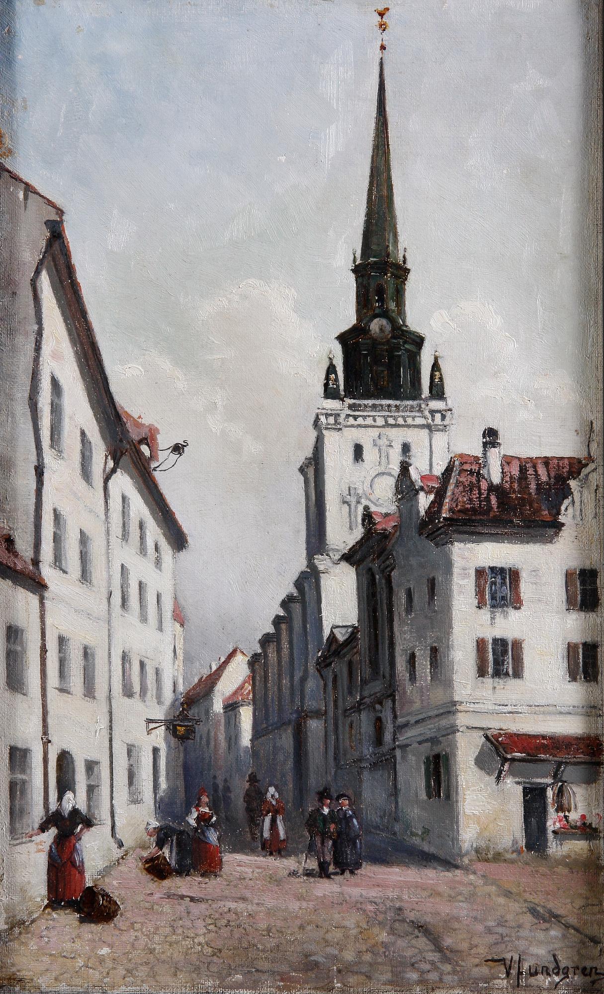 LUNDGREN, VILGODT, troligen, olja på duk, sign.