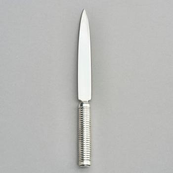 Georg Jensen, a sterling silver letter knife, design by Sigvard Bernadotte, model no 14, Copenhagen after 1945.