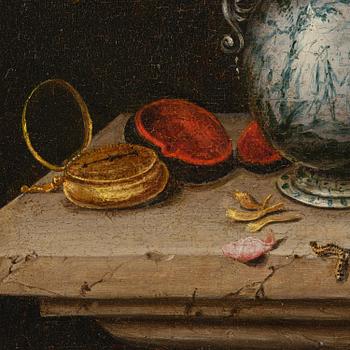 Johannes (Jan) Moninckx, Still Life with a Bird and a Pocket Watch.