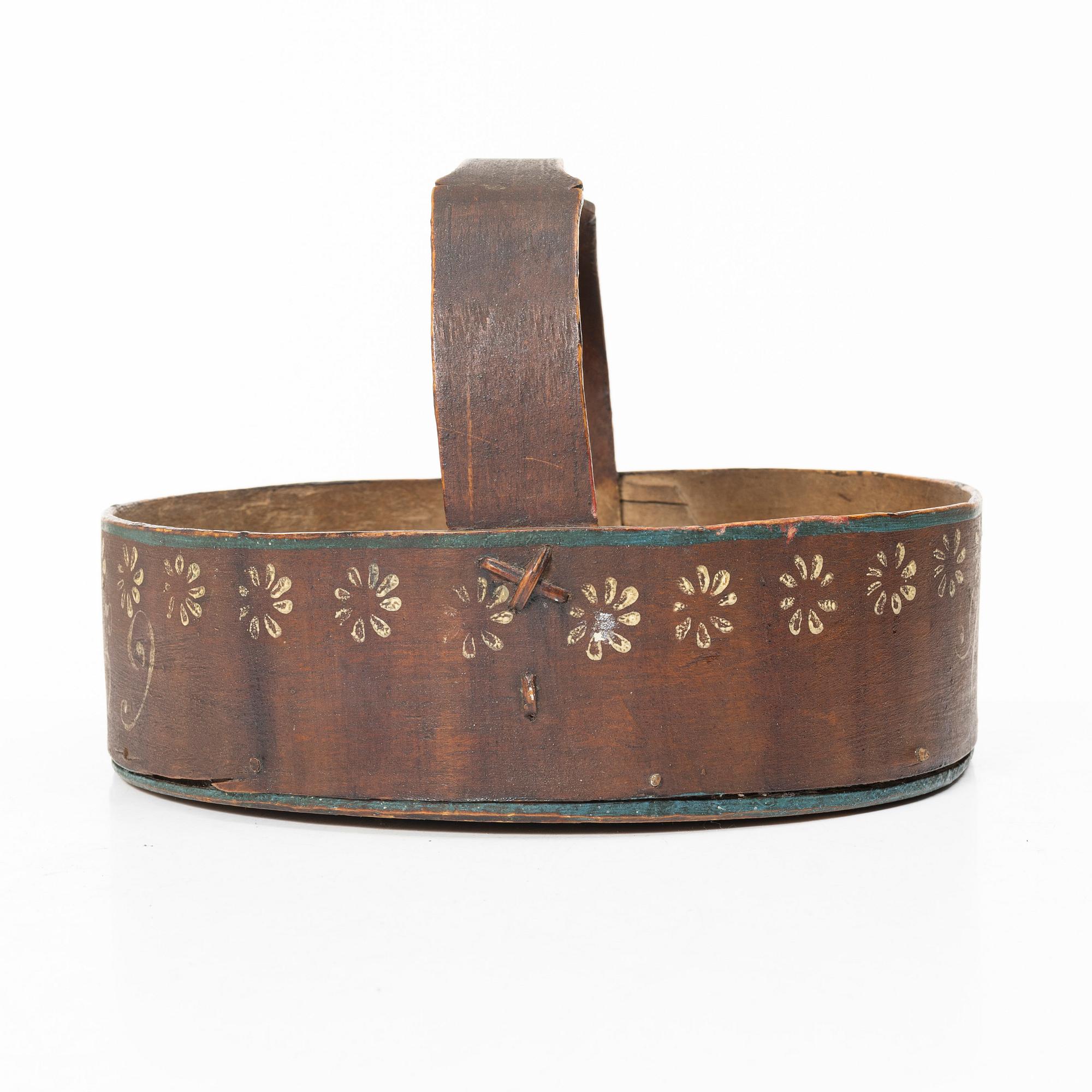 Korg, allmoge, svepteknik, 1800-tal.