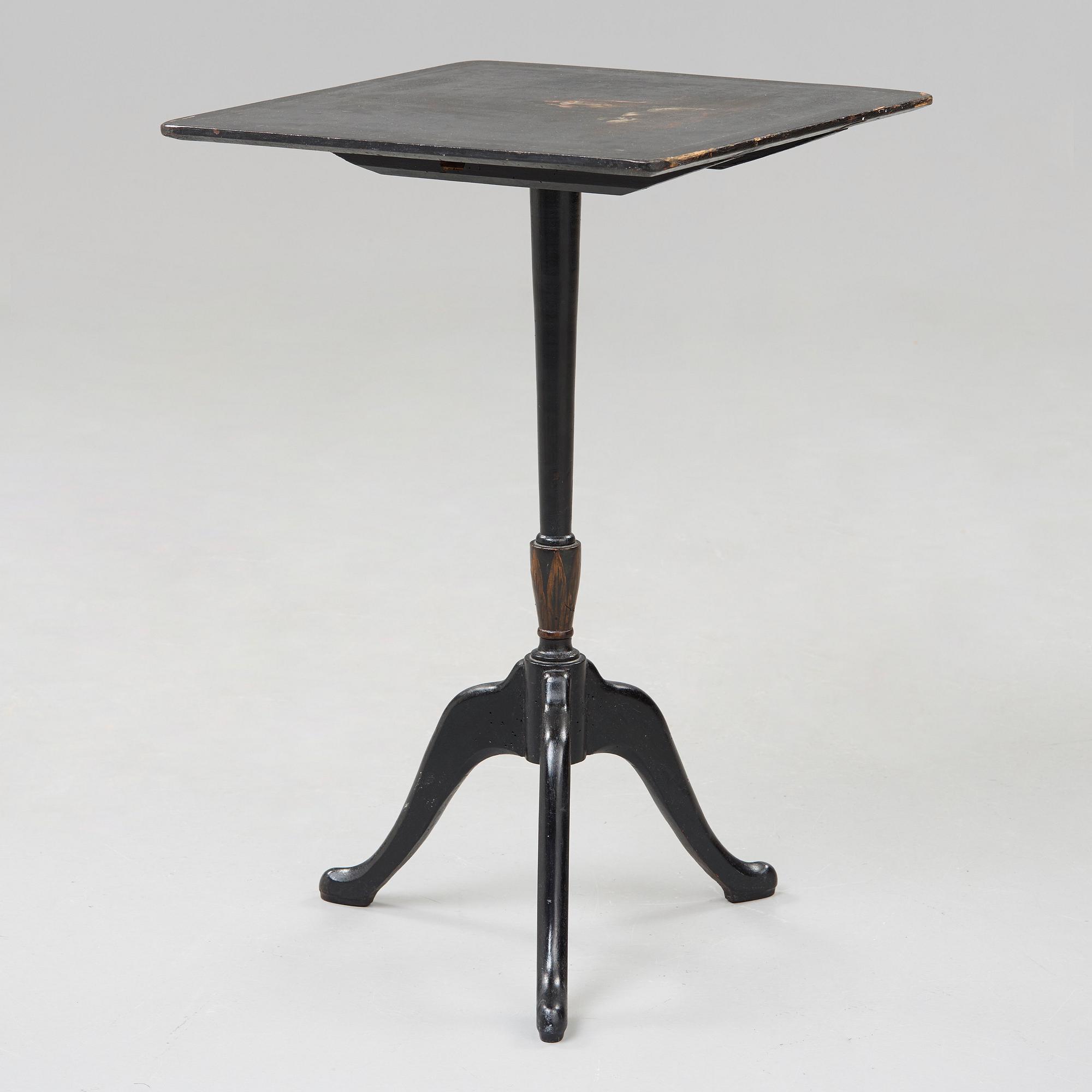 A Swedish tilt top table, from Nils Asplind's workshop signed and dated 1814.