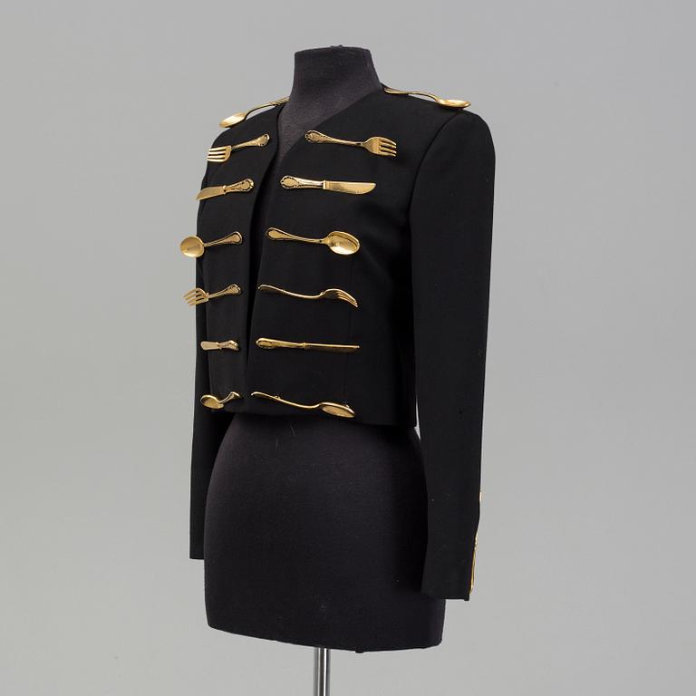 A dinner jacket by Moschino Couture fall 1989-90.