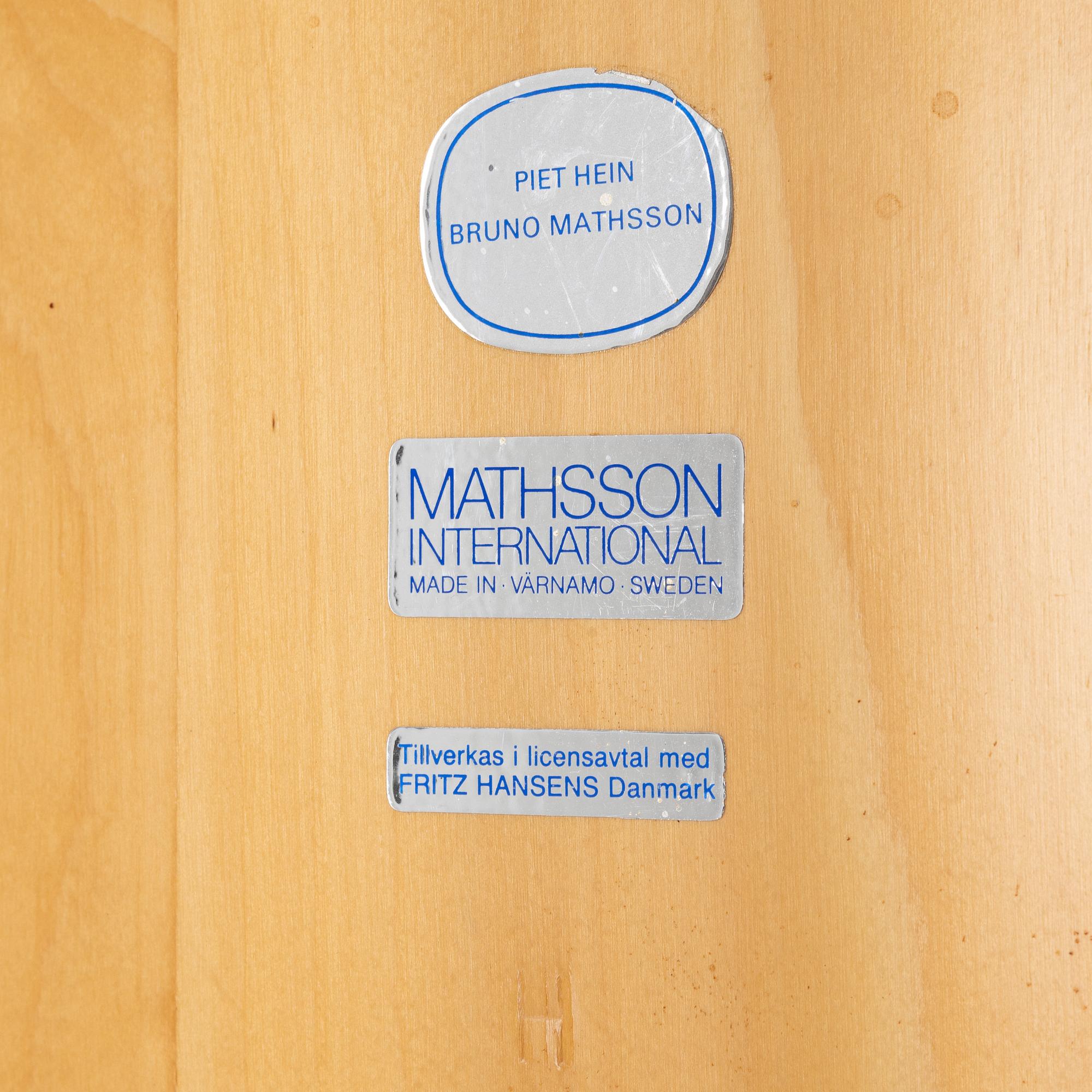 Bruno Mathsson and Piet Hein, a 'Annika' coffee table, Bruno Mathsson, second half of the 20th century.