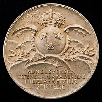 MEDALJ, guld. Vikt: 25 gram.