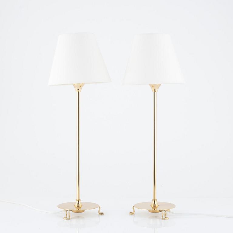 Josef Frank, a pair of model 2552 table lamps, Firma Svenskt Tenn, Sweden.