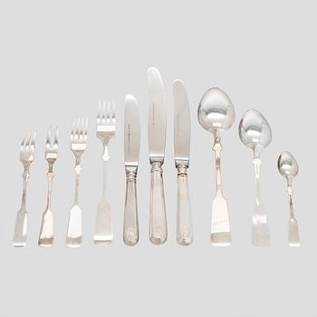 A 93-piece silver cutlery set in fitted wooden box, Kultakeskus, Hämeenlinna, 1985-1989.
