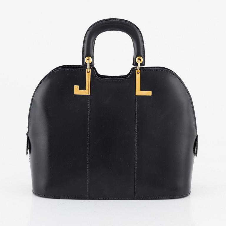 Lanvin, a black vintage leather bag.