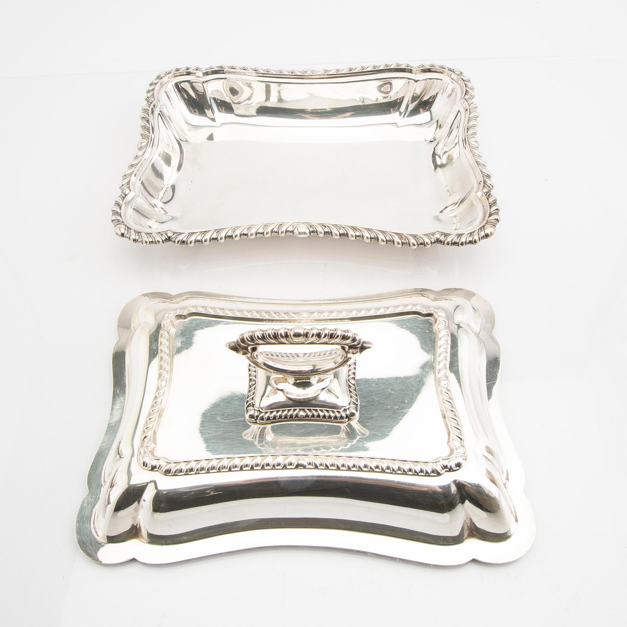 A set of four epns serving dishes first half of the 20th century.