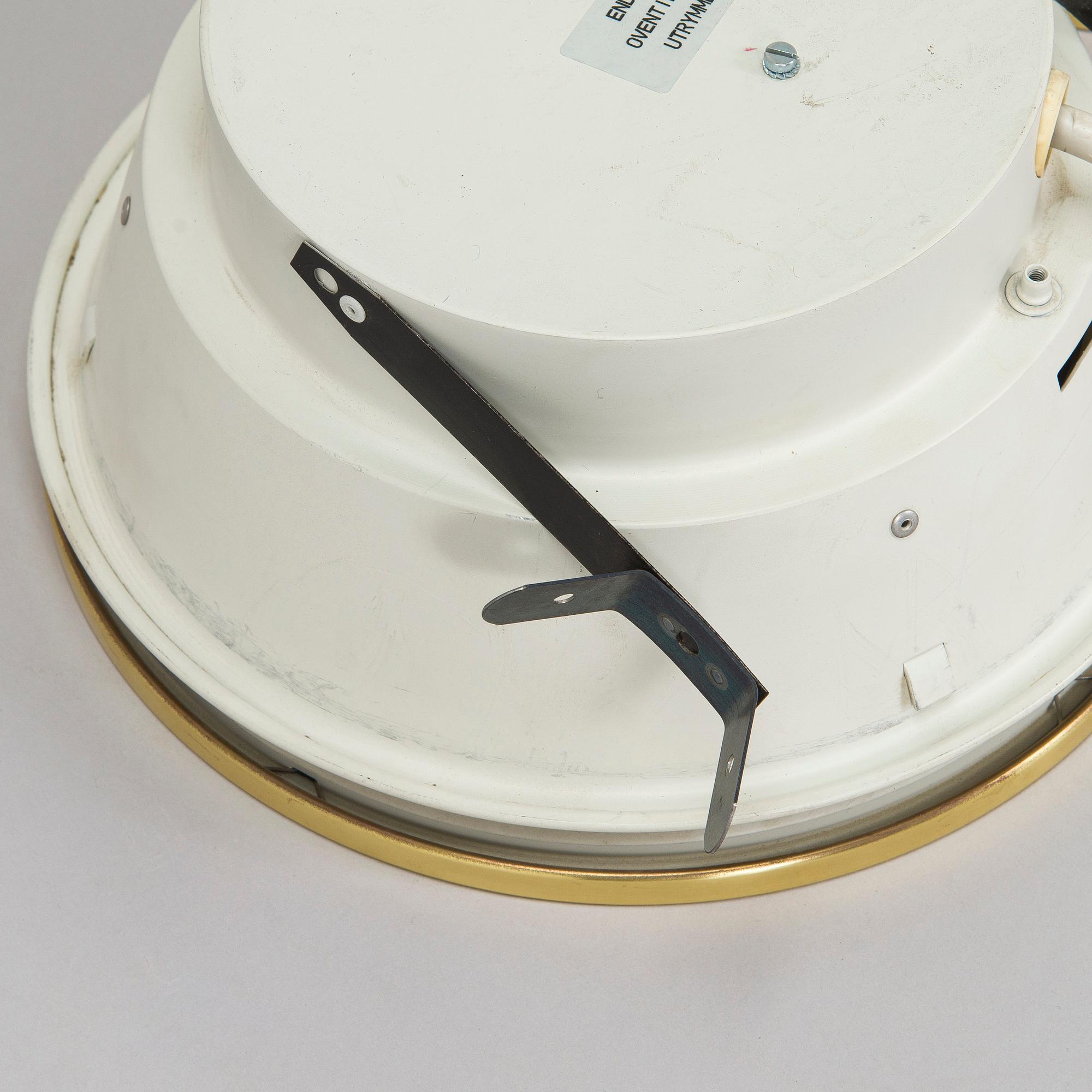 Arne Jacobsen, A pair of 'Munkegaard' ceiling lights for Louis Poulsen, Denmark.