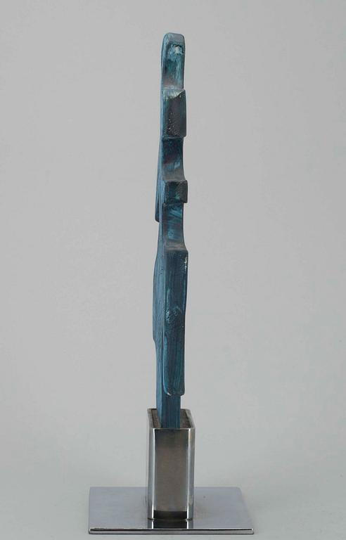 PAULI PARTANEN, VEISTOS, keramiikkaa sekä metallia, sign. ja päiv. -85.