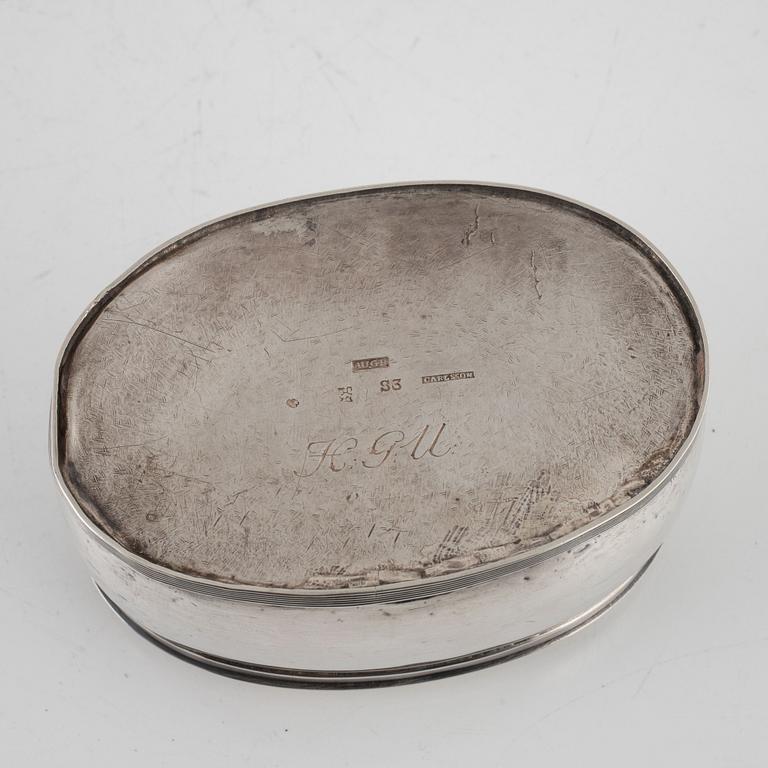 Johan Carlsson, sockerskrin, silver, Norrköping 1824.