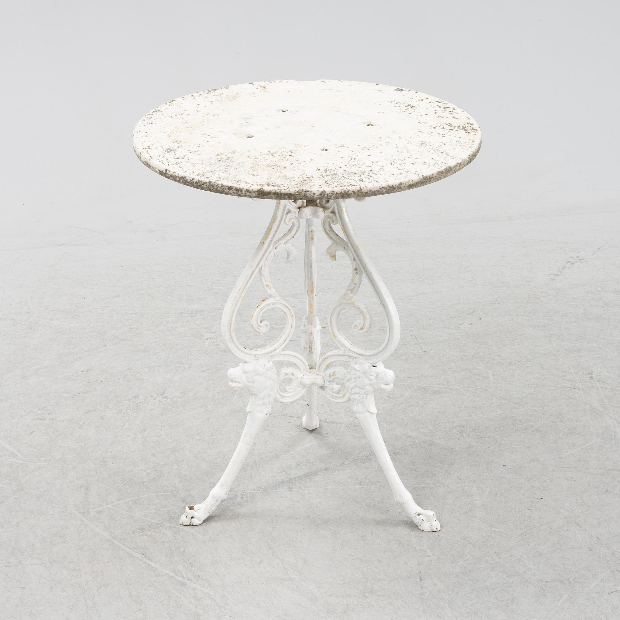 Cafébord, 1900-tal.