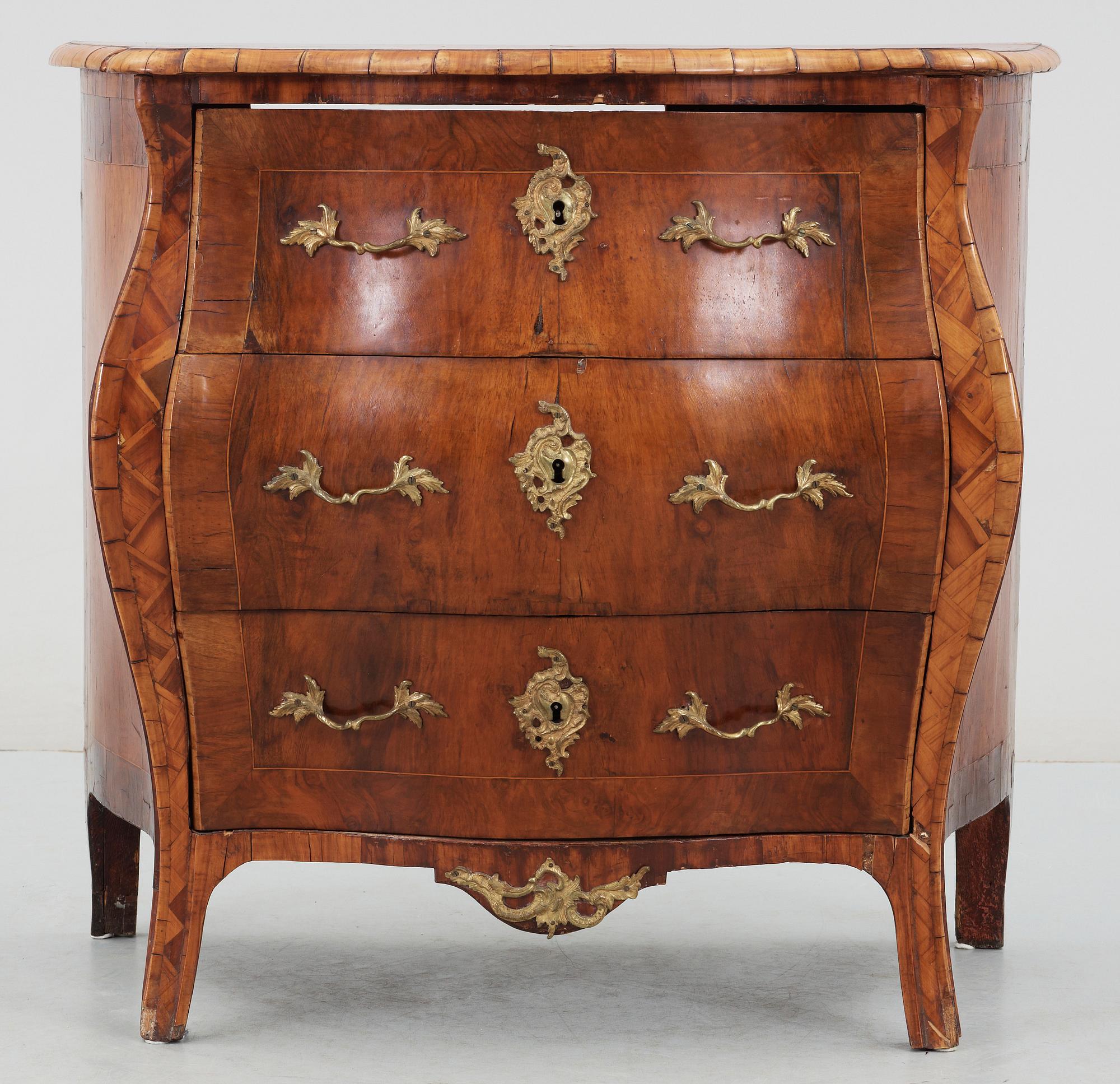 BYRÅ, rokoko, Sverige 1700-tal.