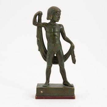 Olof Ahlberg, sculpture. Signed and dated 1933. Foundry mark. Total height 30.5 cm.