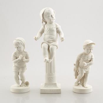 Three figurines, Gustafsberg, circa 1900.