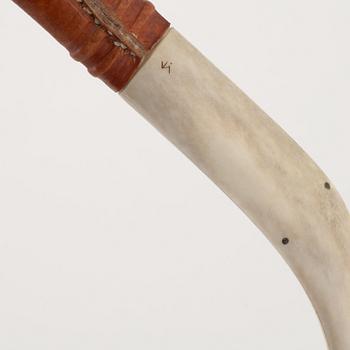 Sune Enoksson, a reindeer horn knife, signed.