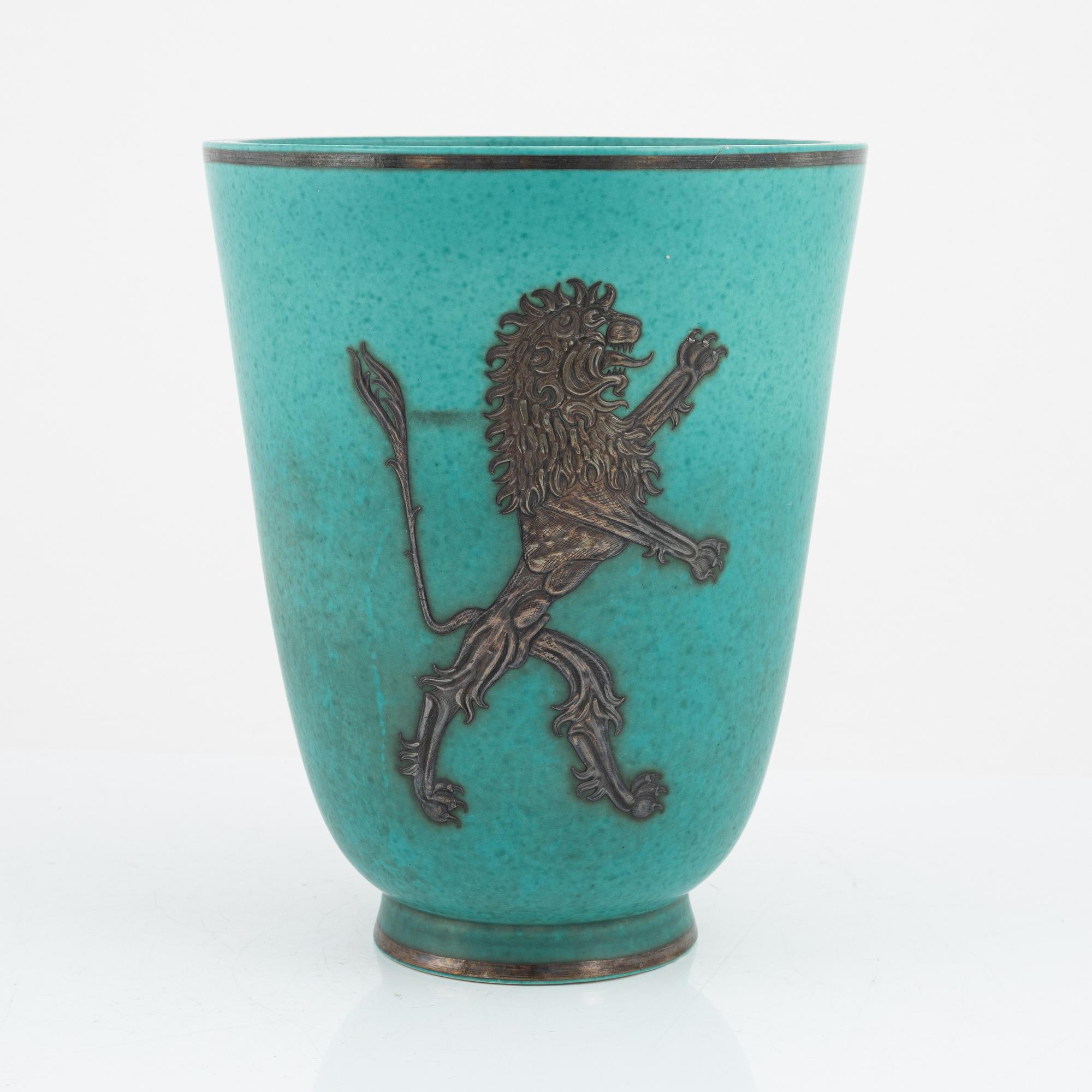 Wilhelm Kåge, an 'Argenta' stoneware vase, Gustavsberg.